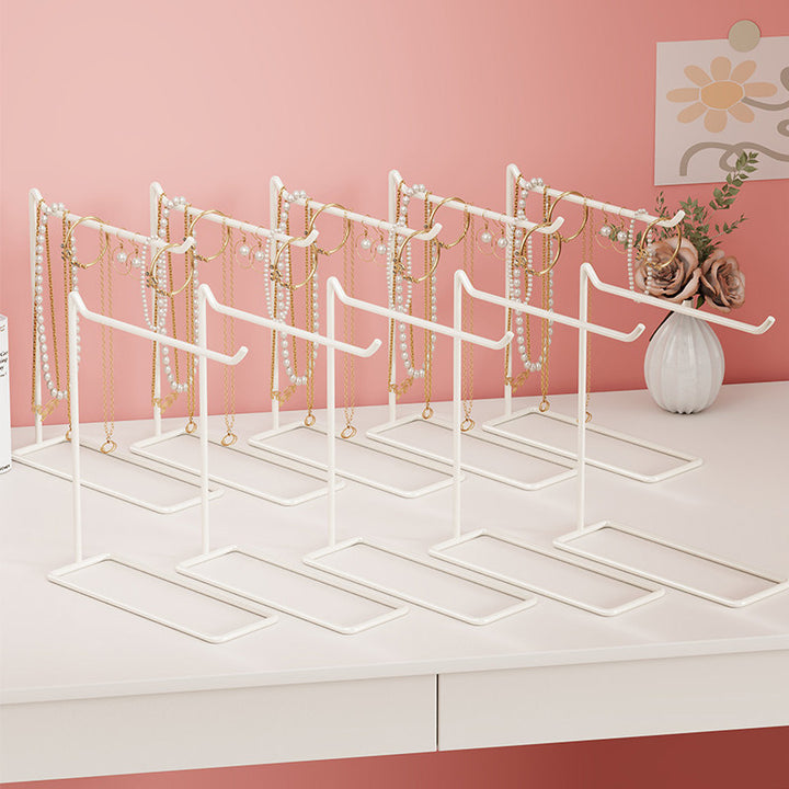 Metal T-Bar Jewelry Display Stand Pair