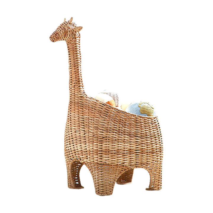 Playful storage basket in giraffe shape