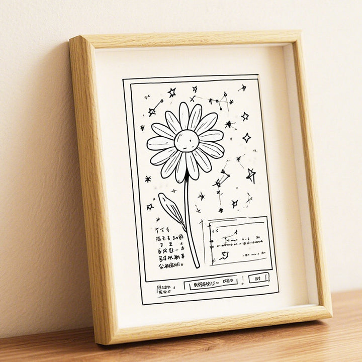 Whimsical Floral Illustration Frame