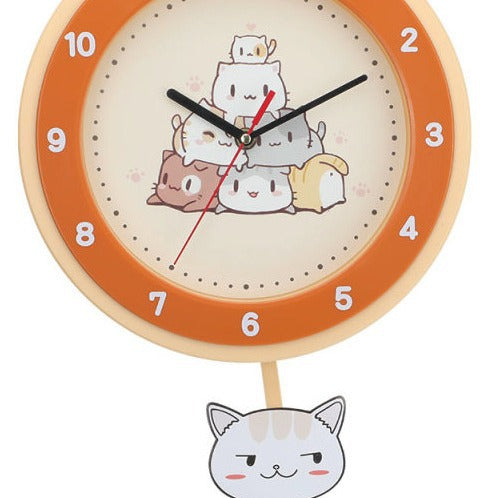 Wall clock with colorful animal design