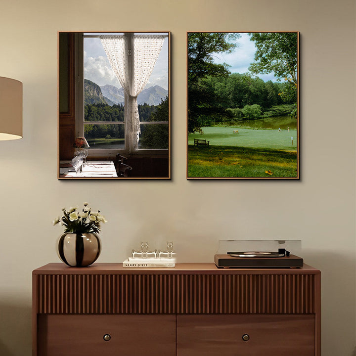 Framed Botanical Window Artwork