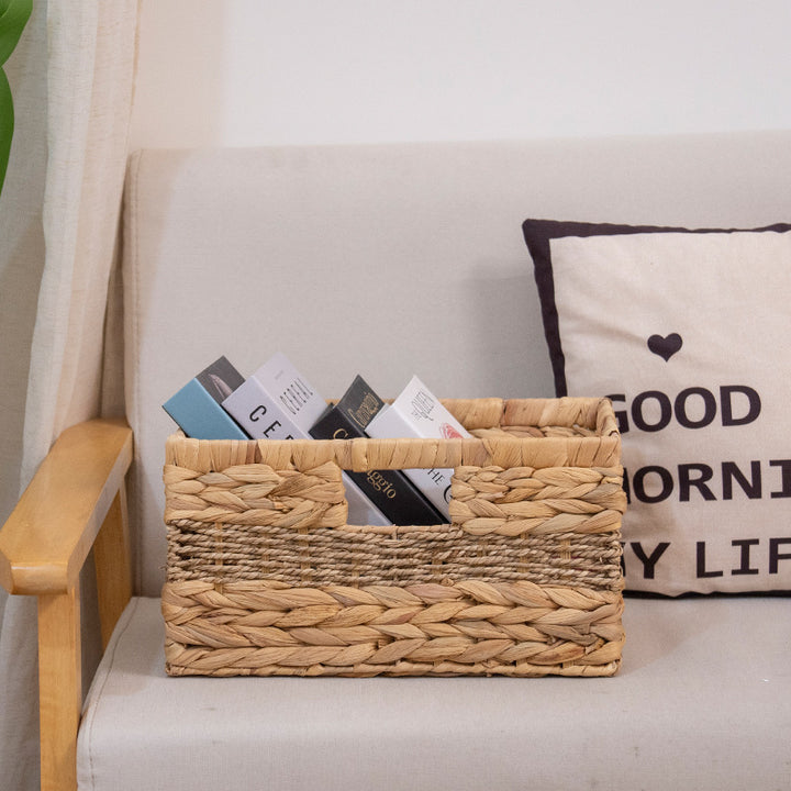 Modern storage basket made of natural materials