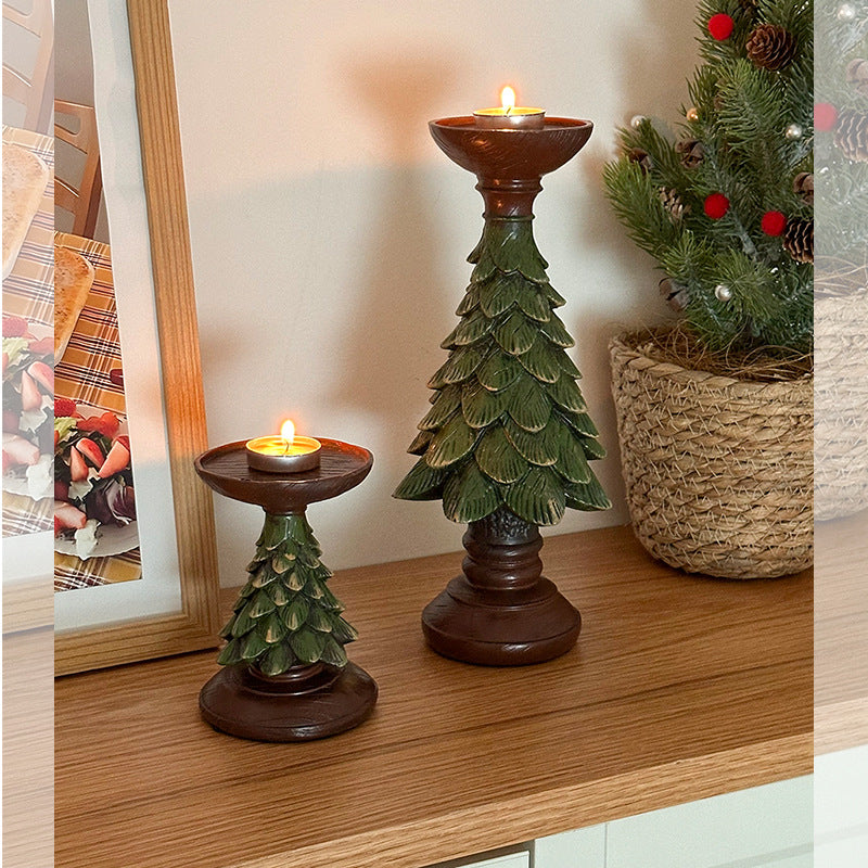 Decorative Pine Tree Candle Holder