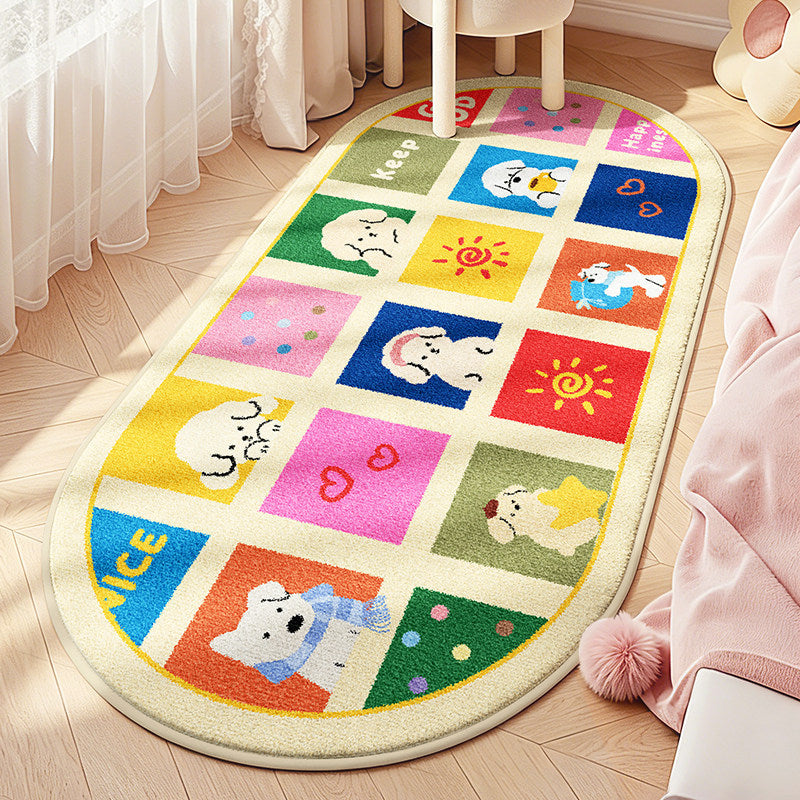 Children's Playful Animal Design Area Rug