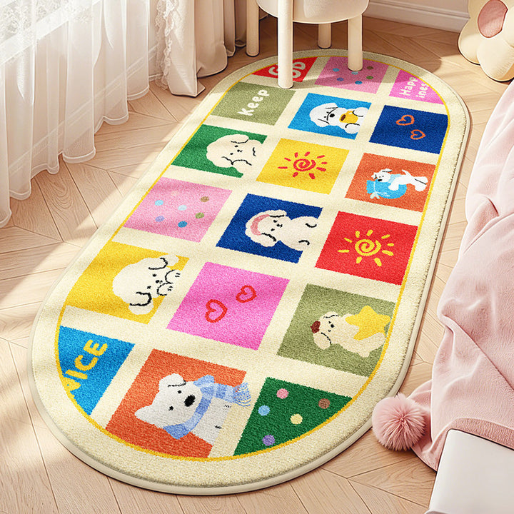 Children's Playful Animal Design Area Rug