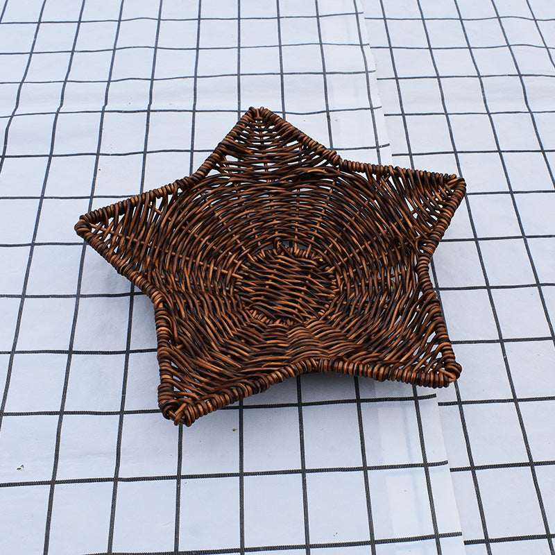 Handmade Star-Shaped Woven Basket