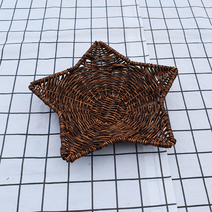 Handmade Star-Shaped Woven Basket