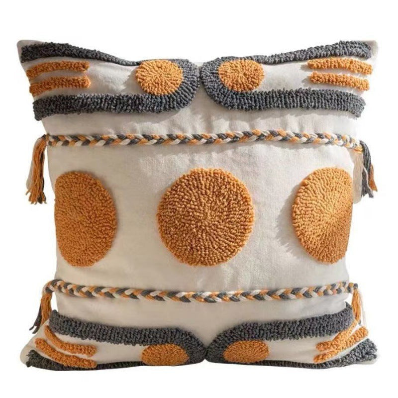 Geometric Textured Throw Pillow  1792736720