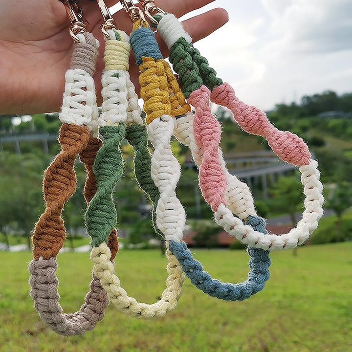 Textured Macrame Keychain Holder