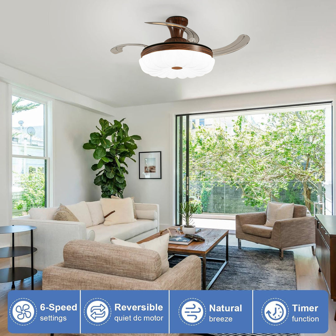Modern decorative ceiling fan light fixture