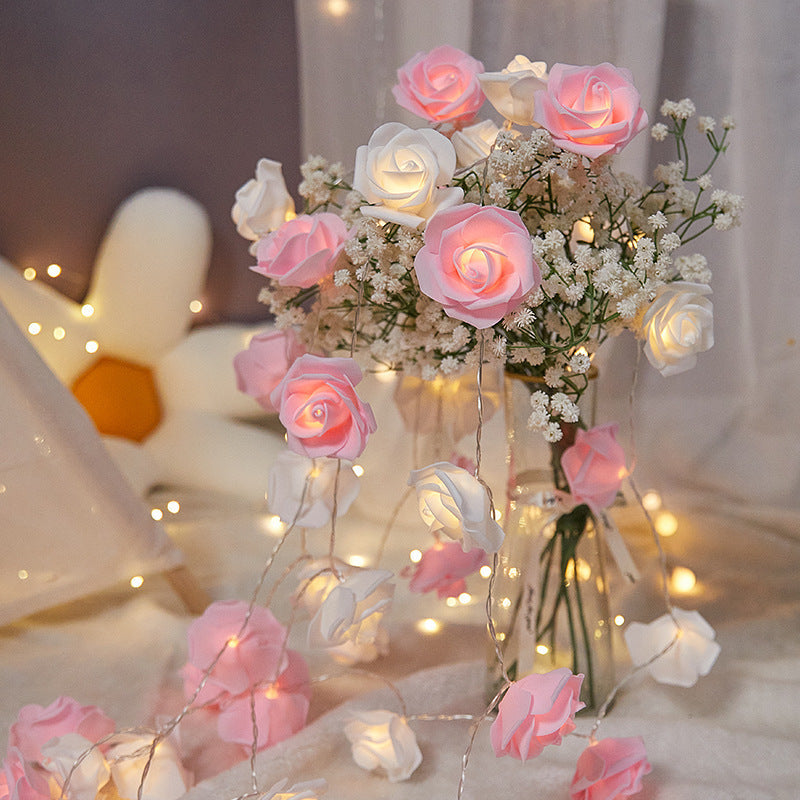 Decorative LED rose string lights