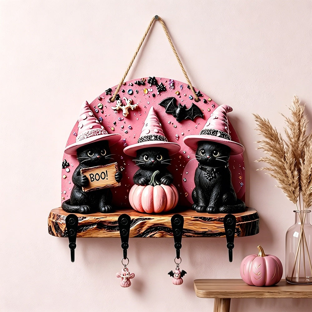 Halloween decorative figure with witch motifs