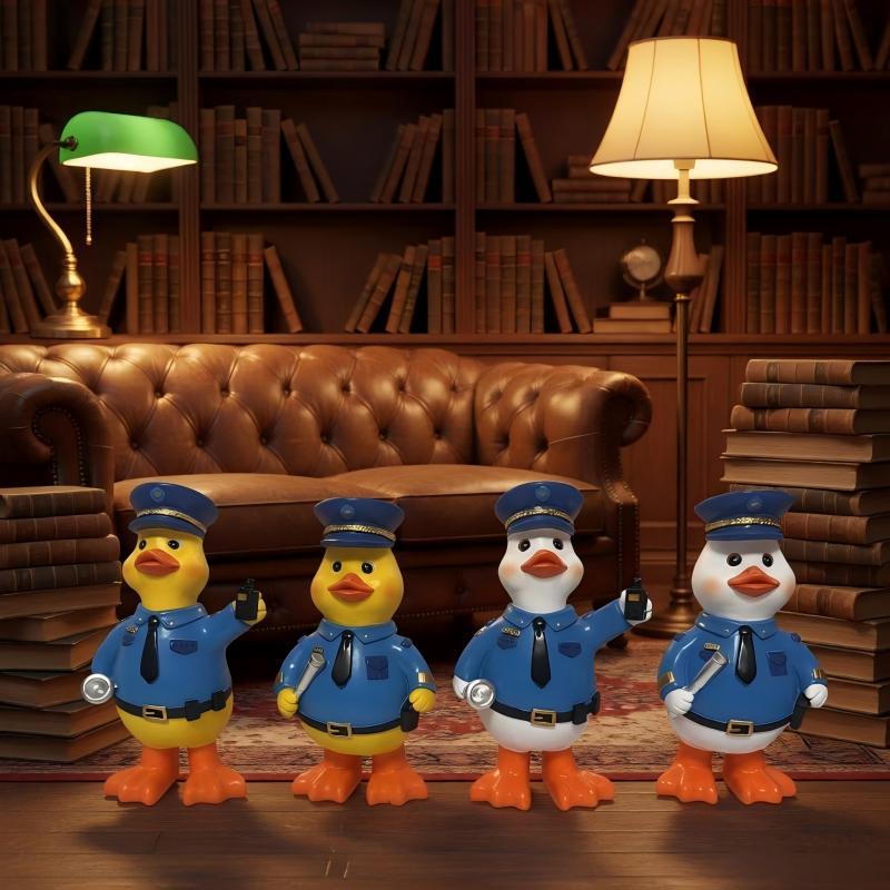 Funny police duck figure