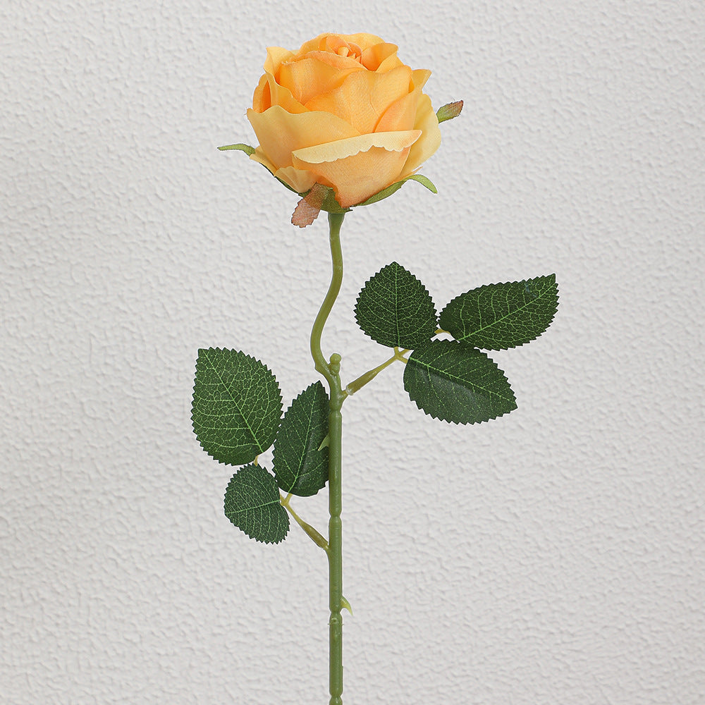 Artificial rose branch with realistic appearance