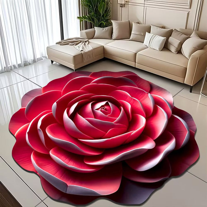 Floral Shaped Area Rug