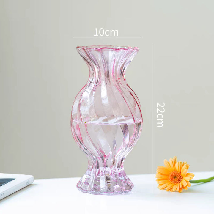 Decorative Spiral Glass Vase