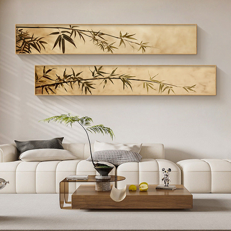 Bamboo-Inspired Horizontal Wall Art