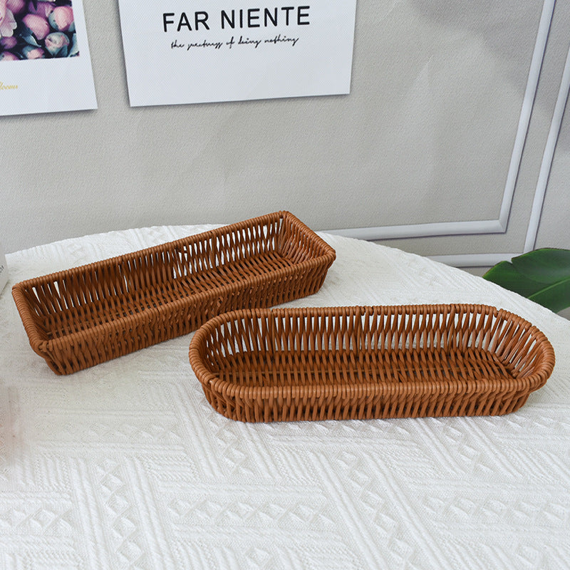 Stylish Woven Rectangular Serving Tray