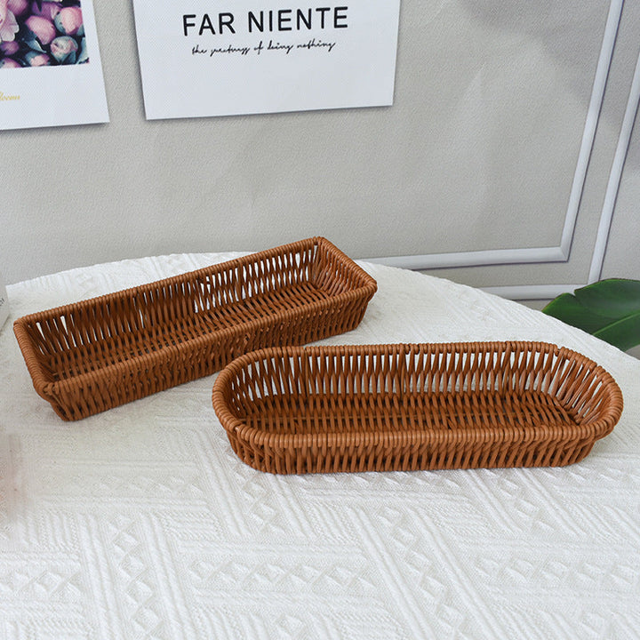 Stylish Woven Rectangular Serving Tray