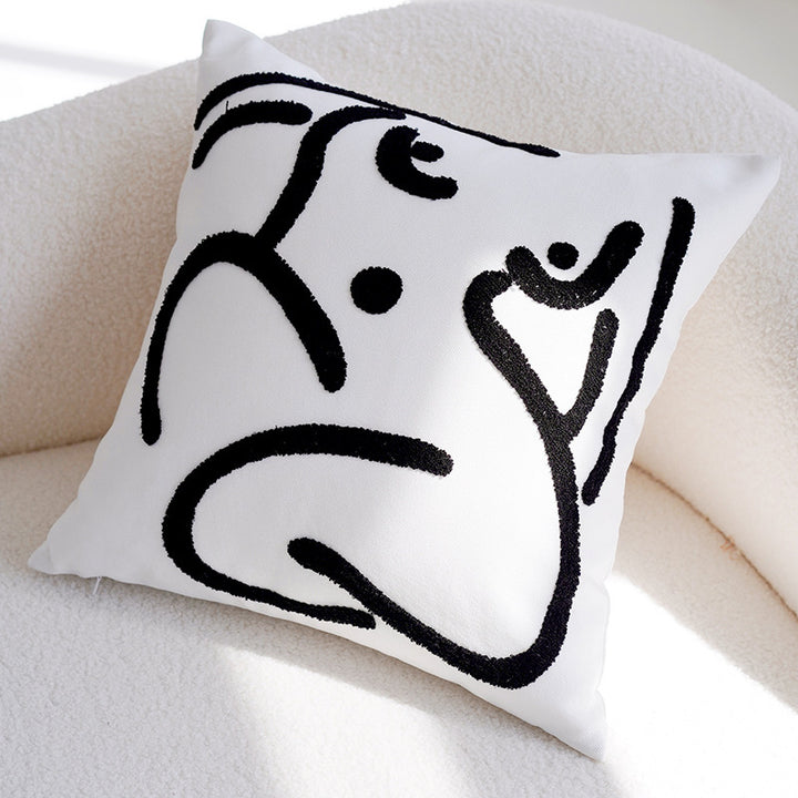 Artistic Botanical Print Throw Pillow