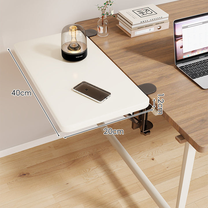 Clamp-On Adjustable Under-Desk Extension Work Surface