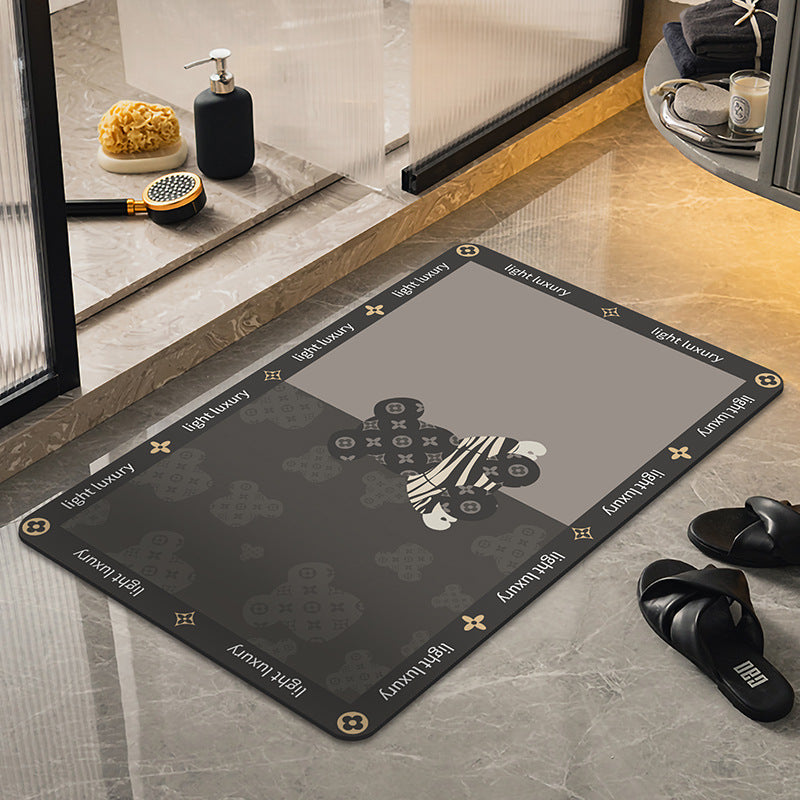 Fun Graphic Bath Mat for Bathroom