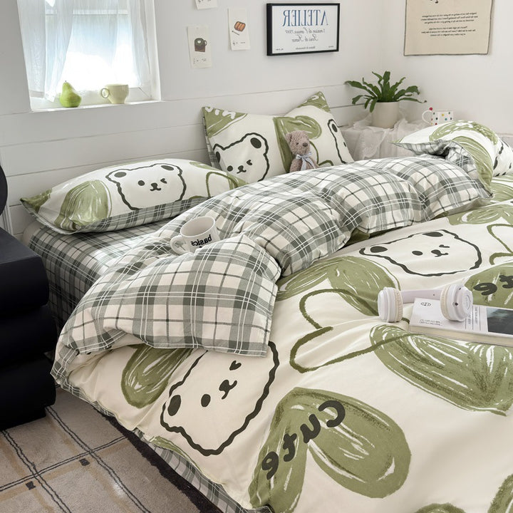 Playful Cartoon-Themed Bedding Ensemble