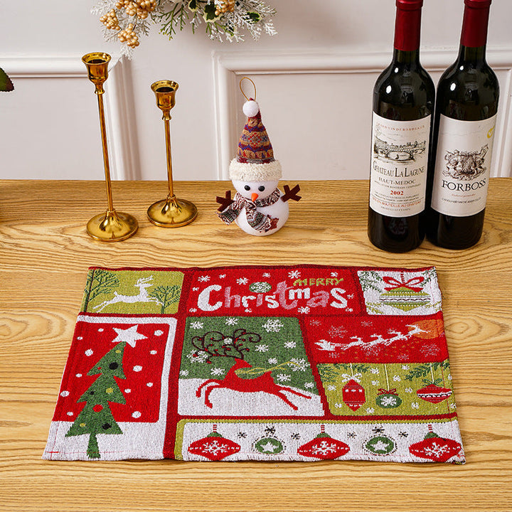 Festive tablecloth with Christmas motifs