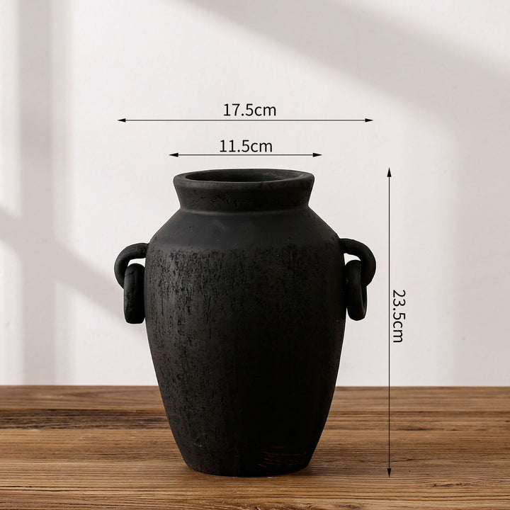 Antique ceramic vase with texture
