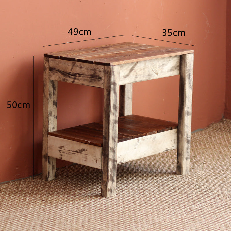 Handmade side table made of solid wood