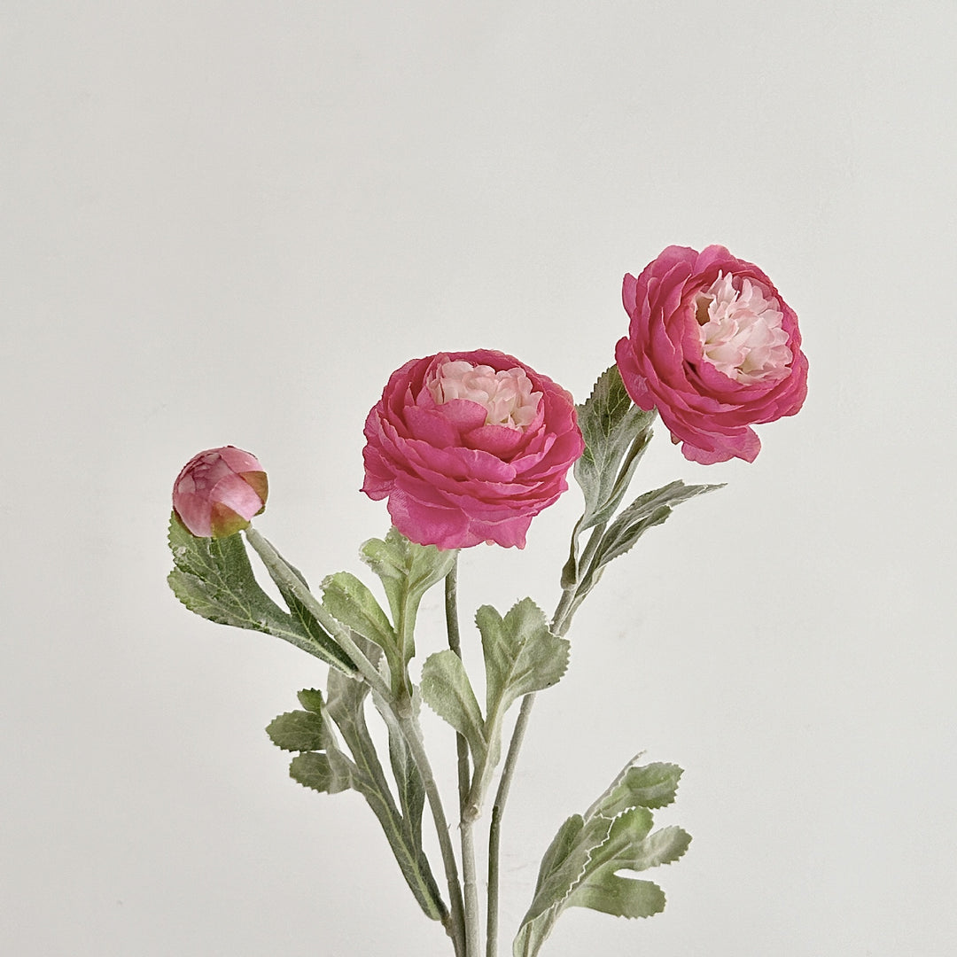Realistic Faux Ranunculus Floral Arrangement