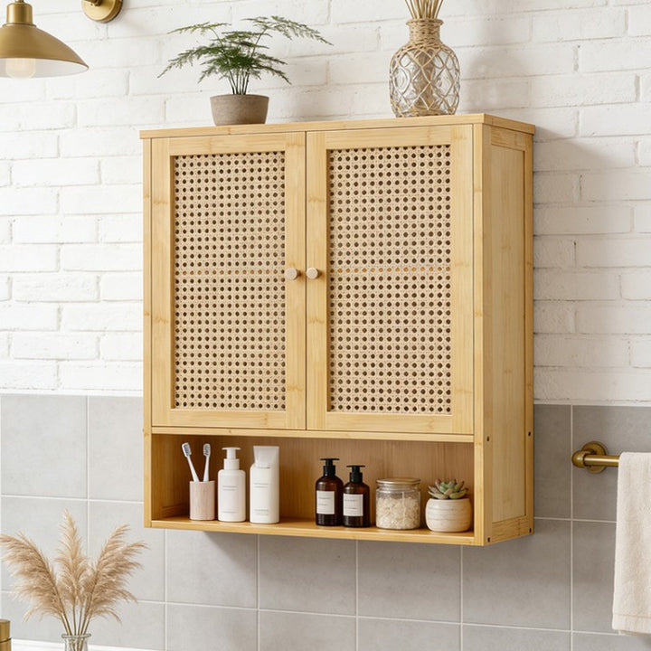 Laundry shelf with baskets