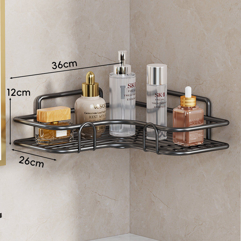 Wall-Mounted Corner Rustproof Bathroom Shelf Organizer