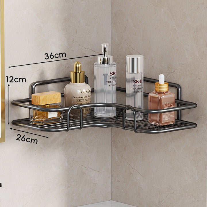 Wall-Mounted Corner Rustproof Bathroom Shelf Organizer