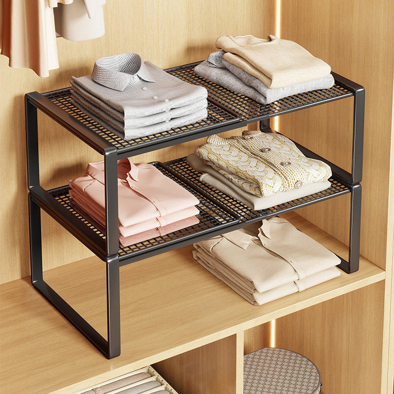 Adjustable Metal Closet Shelf Riser Organizer