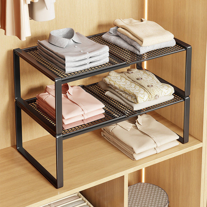 Adjustable Metal Closet Shelf Riser Organizer