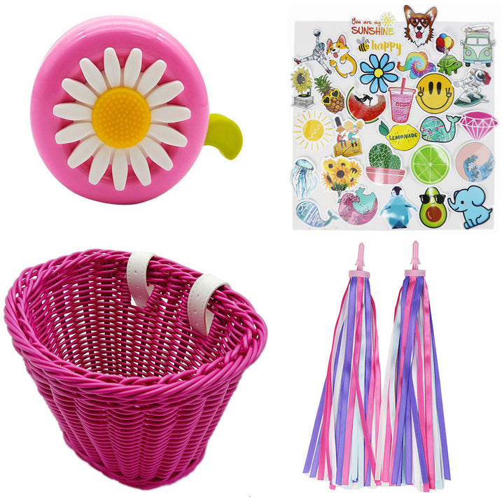 Playful basket with colorful appliqués