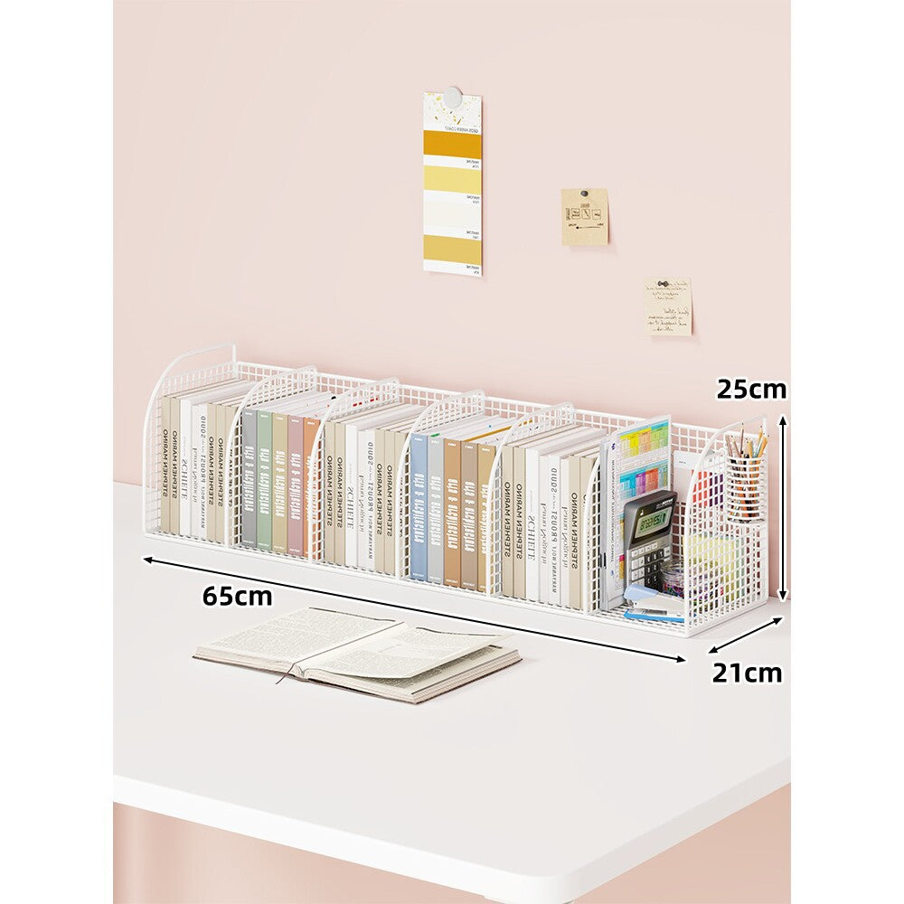 Mesh Desk Tidy with Triple Vertical Compartments for Files & Office Supplies