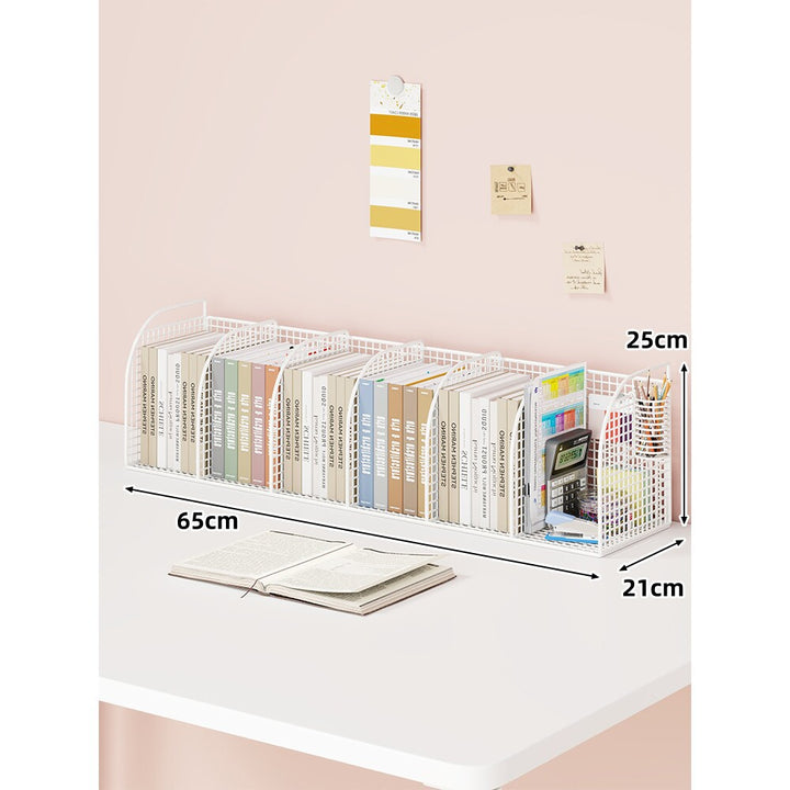 Mesh Desk Tidy with Triple Vertical Compartments for Files & Office Supplies