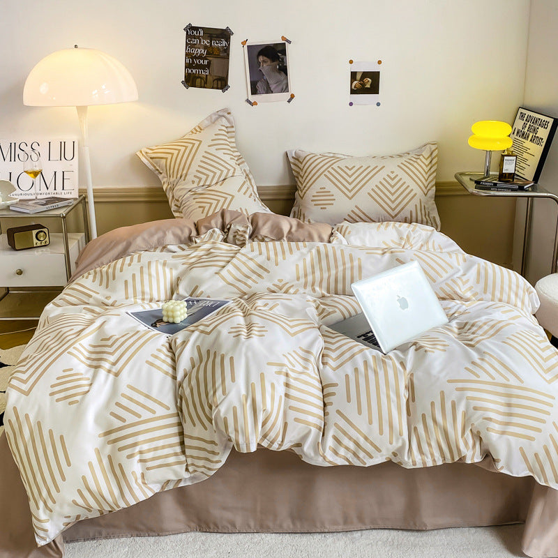 Playful Floral Cartoon Duvet Cover Set