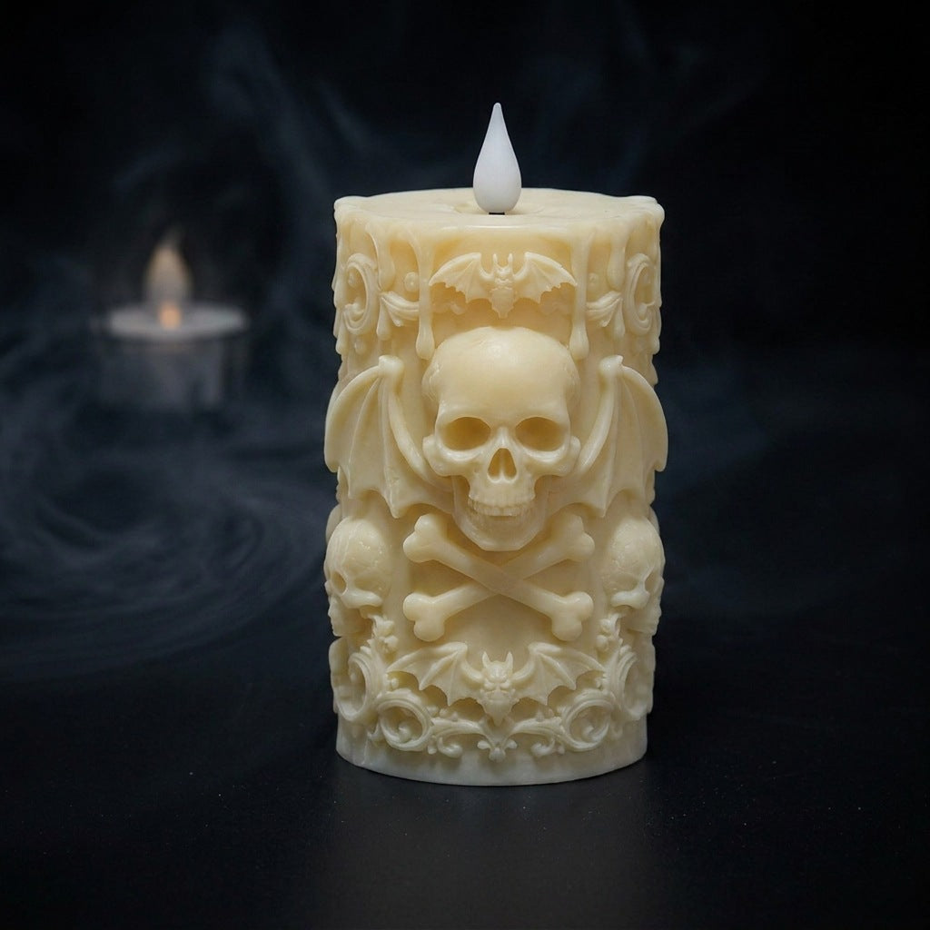 Decorative Skull Candle