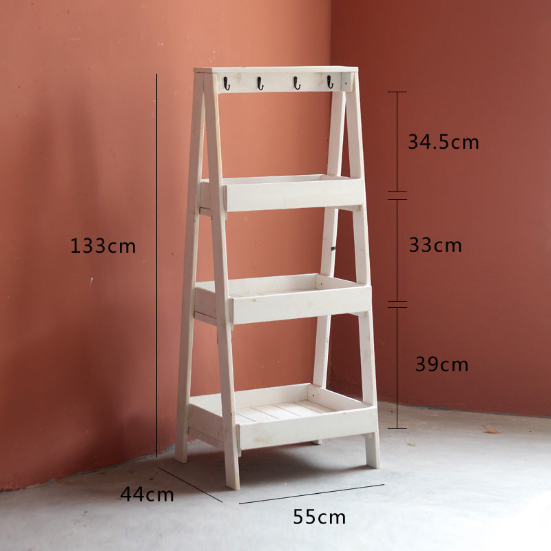 Multifunctional Wooden Step Ladder