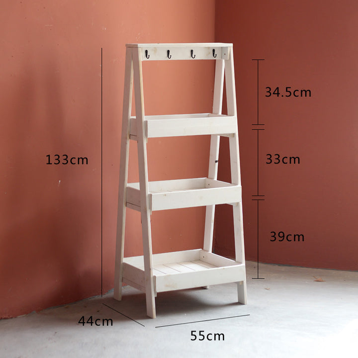 Multifunctional Wooden Step Ladder