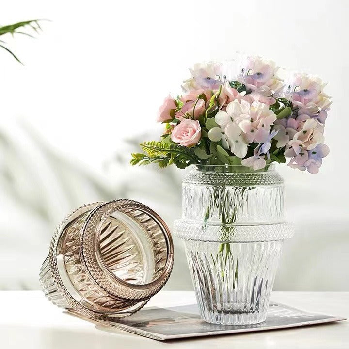 Decorative Textured Glass Planter