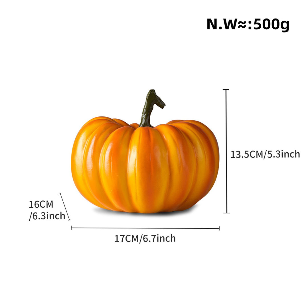 Decorative pumpkin figure as autumn probe