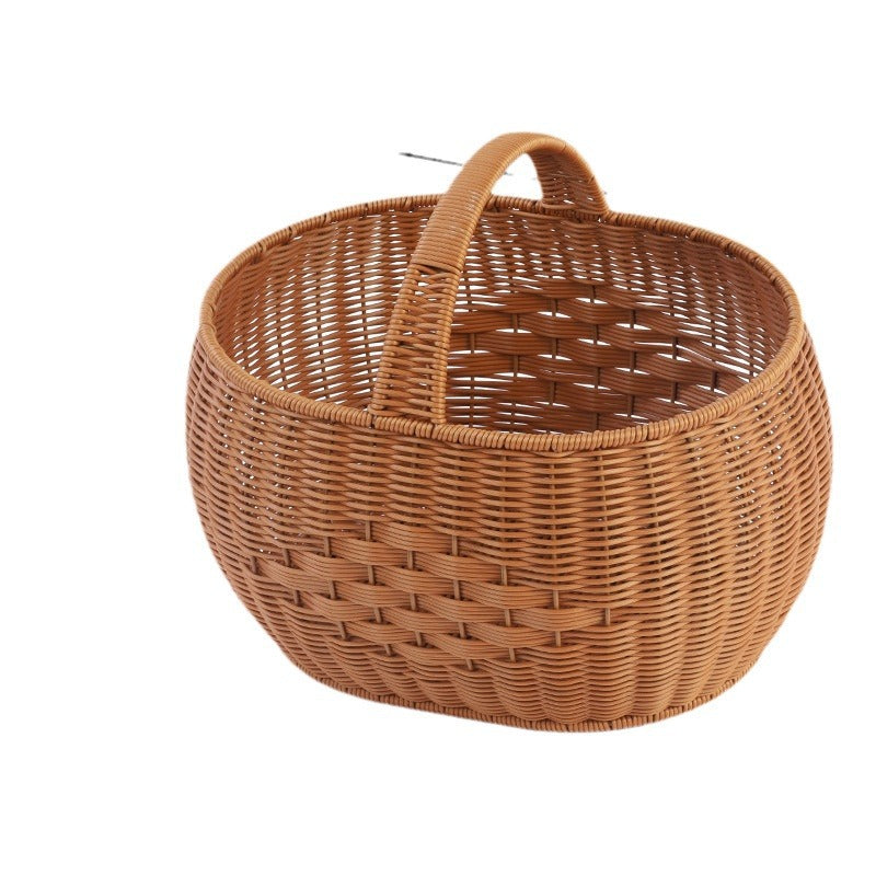 Handwoven Storage Basket with Handle