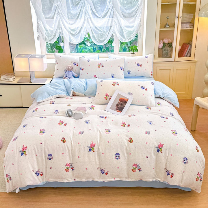 Whimsical Cartoon-Themed Duvet Cover Set