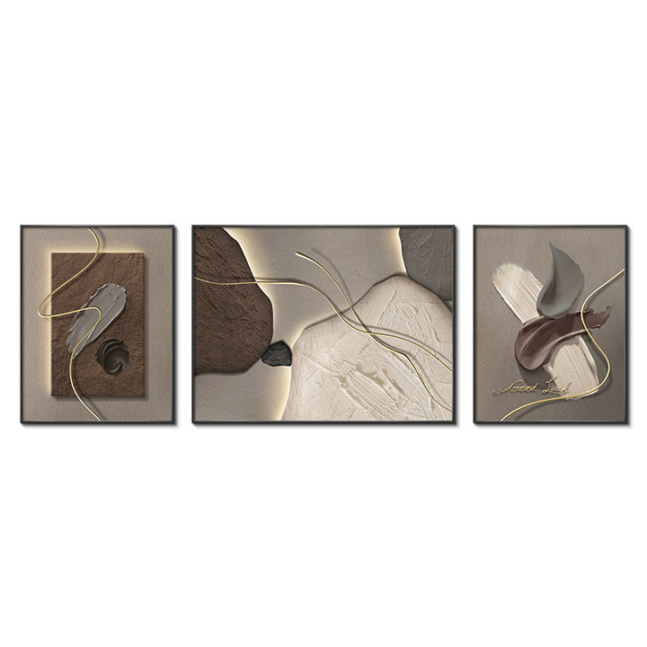 Abstract Textured Framed Wall Art Set