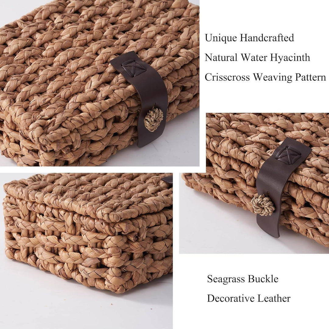 Handcrafted Storage Box Made of Braided Natural Material