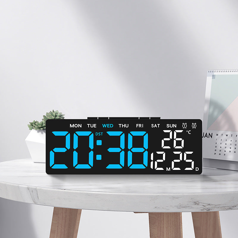 Digital multifunction alarm clock with large display